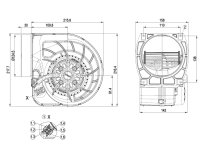 Центробежный вентилятор Ebmpapst, арт: D2E140HR9707.