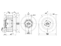 Центробежный вентилятор Ebmpapst, арт: R4D400CO0101.