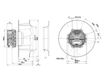 Центробежный вентилятор Ebmpapst, арт: R3G450AQ2401.