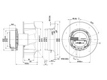 Центробежный вентилятор Ebmpapst, арт: R3G280AU06B1.