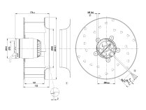 Центробежный вентилятор Ebmpapst, арт: R2E310AA0108.