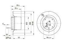 Центробежный вентилятор Ebmpapst, арт: R1G108AB1702.