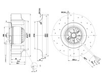Центробежный вентилятор Ebmpapst, арт: R2E225AX5205.