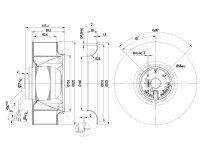 Центробежный вентилятор Ebmpapst, арт: R2E225BE4709.