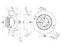 Центробежный вентилятор Ebmpapst, арт: R3G225RH1901.