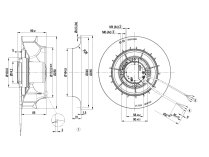 Центробежный вентилятор Ebmpapst, арт: R3G250RE0707.