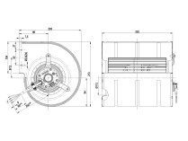 Центробежный вентилятор Ebmpapst, арт: D2E133DM5260.