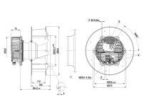 Центробежный вентилятор Ebmpapst, арт: R3G355BC9205.