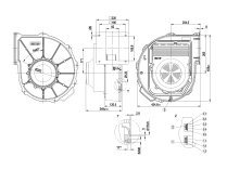 Центробежный вентилятор Ebmpapst, арт: G3G250GN1701.