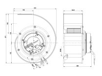Центробежный вентилятор Ebmpapst, арт: G3G225AD2971.