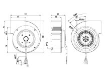 Центробежный вентилятор Ebmpapst, арт: G2E133DN7701.