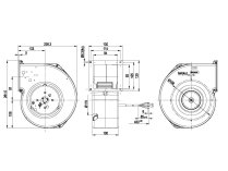 Центробежный вентилятор Ebmpapst, арт: G1G140AV1702.