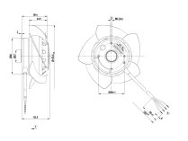 Вентилятор осевой промышленный Ebmpapst, арт: A2D160AB2207.