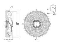 Вентилятор осевой промышленный Ebmpapst, арт: S6E500AJ0301.