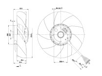 Вентилятор осевой промышленный Ebmpapst, арт: A2D200AH1801.