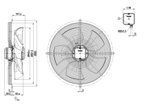 Вентилятор осевой промышленный Ebmpapst, арт: S4E450BU0302.