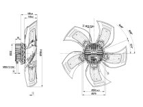 Вентилятор осевой промышленный Ebmpapst, арт: A3G800AU2371.