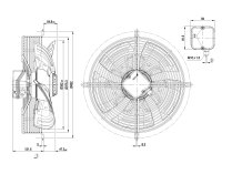 Вентилятор осевой промышленный Ebmpapst, арт: S4E350-AN02-50.