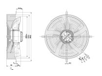 Вентилятор осевой промышленный Ebmpapst, арт: S4E350AN0231.