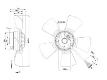 Вентилятор осевой промышленный Ebmpapst, арт: A4D250AA3601.