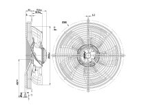 Вентилятор осевой промышленный Ebmpapst, арт: S4E300BS7231.