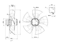 Вентилятор осевой промышленный Ebmpapst, арт: A4D450AO1004.