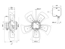 Вентилятор осевой промышленный Ebmpapst, арт: A4D500AD0301.