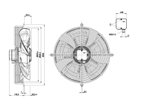 Вентилятор осевой промышленный Ebmpapst, арт: S4D500AM0104.
