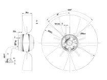 Вентилятор осевой промышленный Ebmpapst, арт: A4E300AA0102.