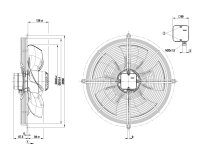 Вентилятор осевой промышленный Ebmpapst, арт: S4D450BO1402.