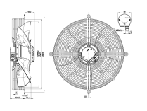 Вентилятор осевой промышленный Ebmpapst, арт: S4D450AN1401.