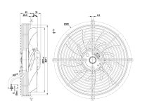 Вентилятор осевой промышленный Ebmpapst, арт: S4D250AI4001.
