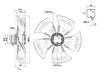 Вентилятор осевой промышленный Ebmpapst, арт: A6D630AN0102.