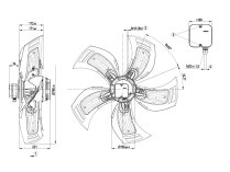 Вентилятор осевой промышленный Ebmpapst, арт: A6D800AU0101.
