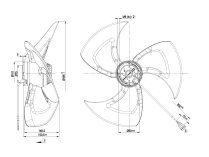 Вентилятор осевой промышленный Ebmpapst, арт: A6E450AF1312.