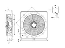 Вентилятор осевой промышленный Ebmpapst, арт: W8D500GJ0301.