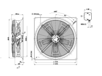 Вентилятор осевой промышленный Ebmpapst, арт: W6D910GA0115.