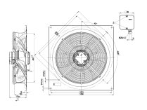 Вентилятор осевой промышленный Ebmpapst, арт: W4E500GM0301.