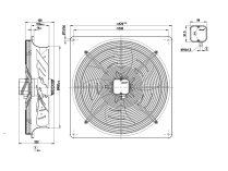 Вентилятор осевой промышленный Ebmpapst, арт: W4E450DP0136.