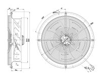 Вентилятор осевой промышленный Ebmpapst, арт: W4E400CP0231.