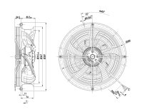 Вентилятор осевой промышленный Ebmpapst, арт: W4E315CS2041.