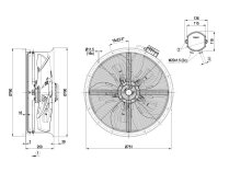 Вентилятор осевой промышленный Ebmpapst, арт: W4D710CK0105.
