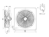 Вентилятор осевой промышленный Ebmpapst, арт: W4D560GM0301.