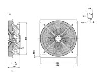 Вентилятор осевой промышленный Ebmpapst, арт: W4D560DP0105.