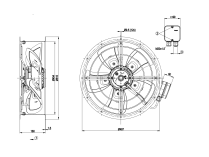 Вентилятор осевой промышленный Ebmpapst, арт: W4D450IG0101.