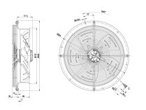 Вентилятор осевой промышленный Ebmpapst, арт: W4D400CP1230.