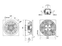Вентилятор осевой промышленный Ebmpapst, арт: W3G800HU2371.