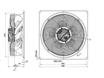 Вентилятор осевой промышленный Ebmpapst, арт: W3G710GU2101.