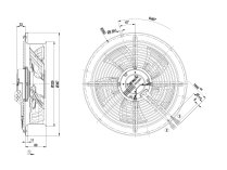 Вентилятор осевой промышленный Ebmpapst, арт: W3G300CT7290.