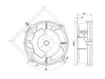 Вентилятор осевой промышленный Ebmpapst, арт: W2E208-BA20-01. Вентилятор осевой промышленный Ebmpapst, арт: W2E208-BA20-01.